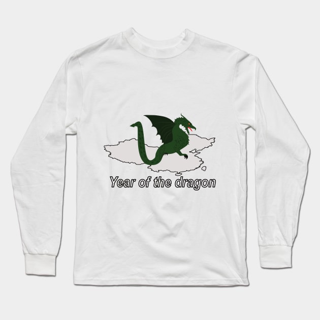 Chinese new year dedicated to the dragon Long Sleeve T-Shirt by GiCapgraphics